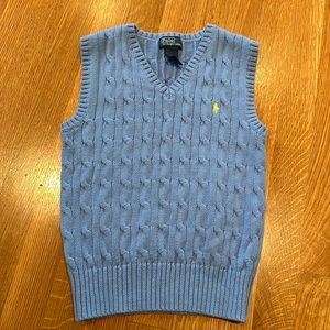Polo Ralph Lauren boy’s cable knit sweater vest.